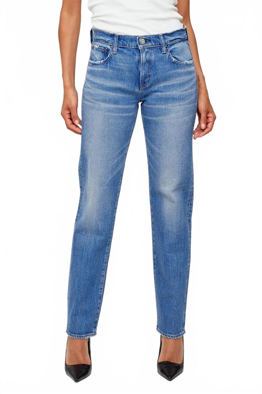 NEW MOUSSY groveland slim fit straight leg jean in blue